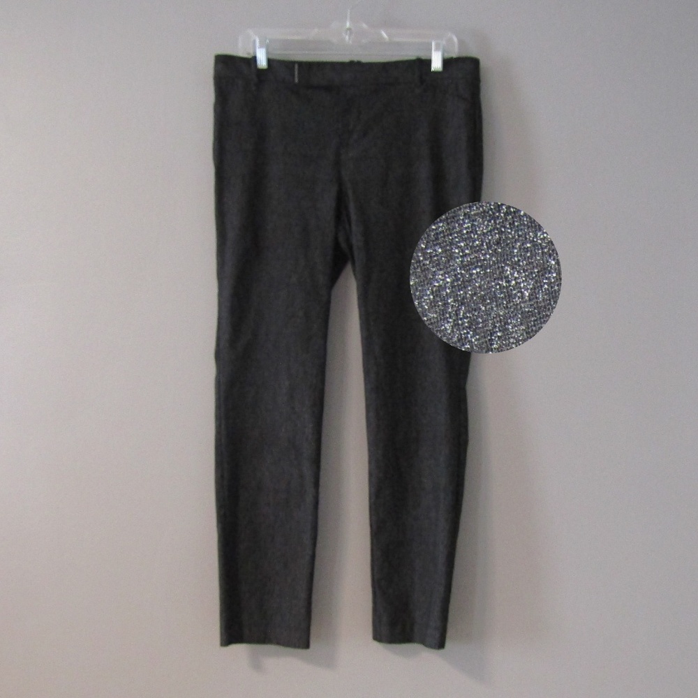 Calvin Klein Black & Silver Gray Ankle Dress Pants - Picture 3 of 7